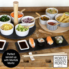 Sushi Serving Set 10-Piece | Plates, Bowls & Chopsticks | Elegant Japanese Dining