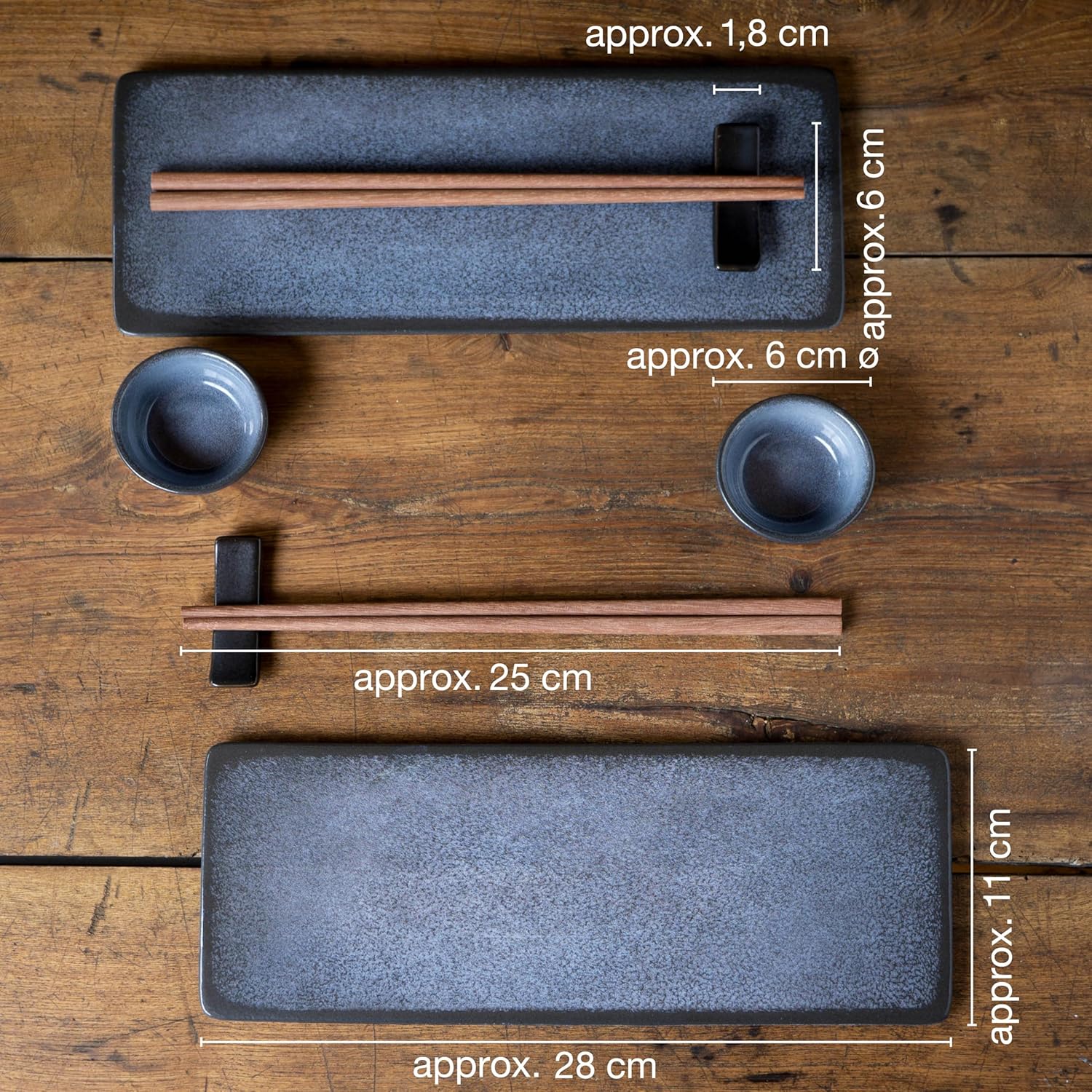 10-Piece Porcelain Sushi Dinnerware Set