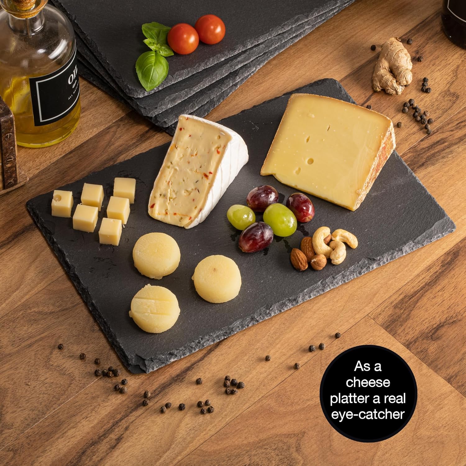 Set of 6 Slate Serving Plates