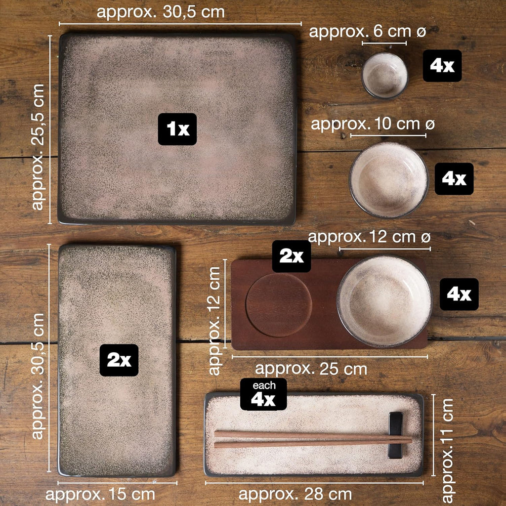 29-Piece Sushi Dinnerware Set