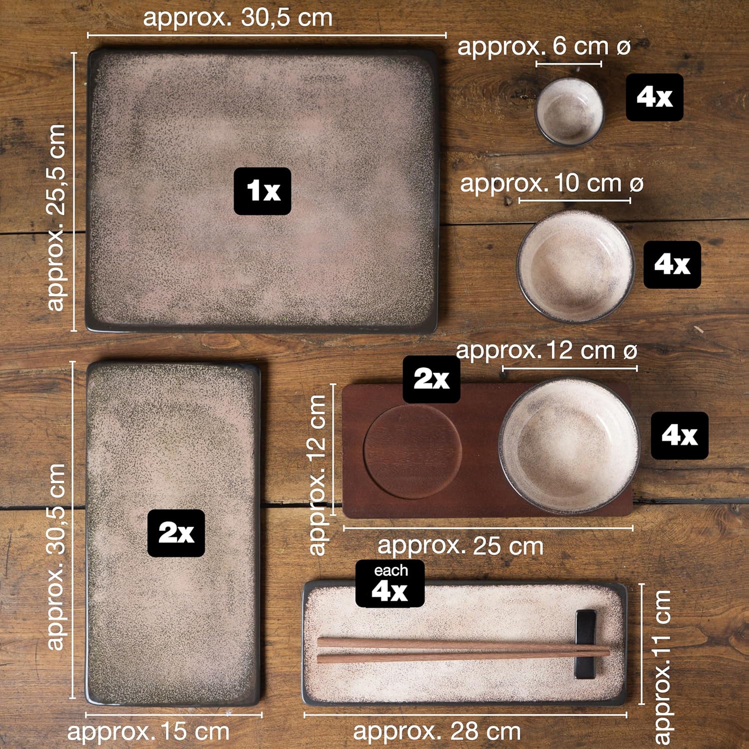 29-Piece Sushi Dinnerware Set