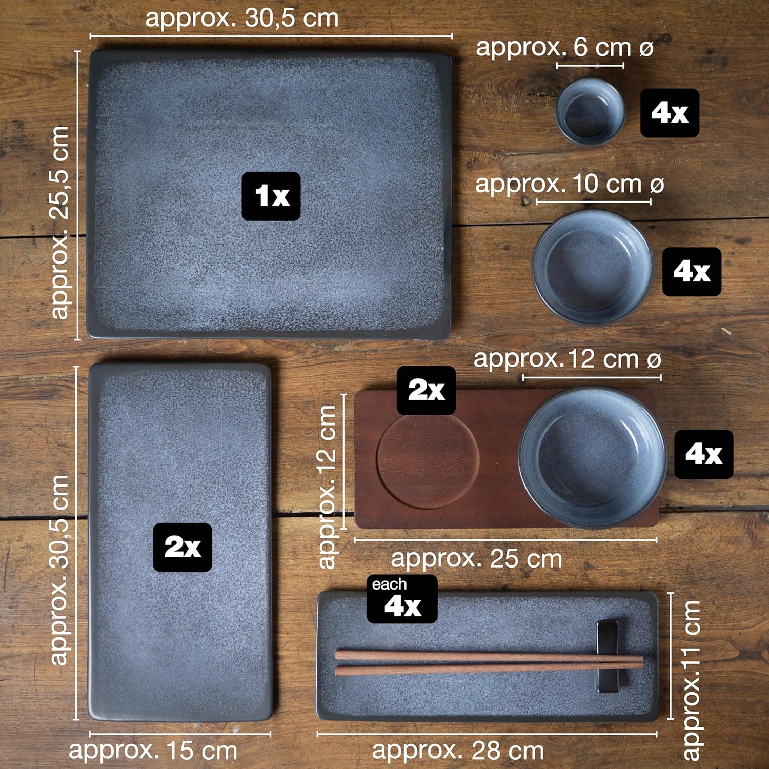 29-Piece Sushi Serving Set