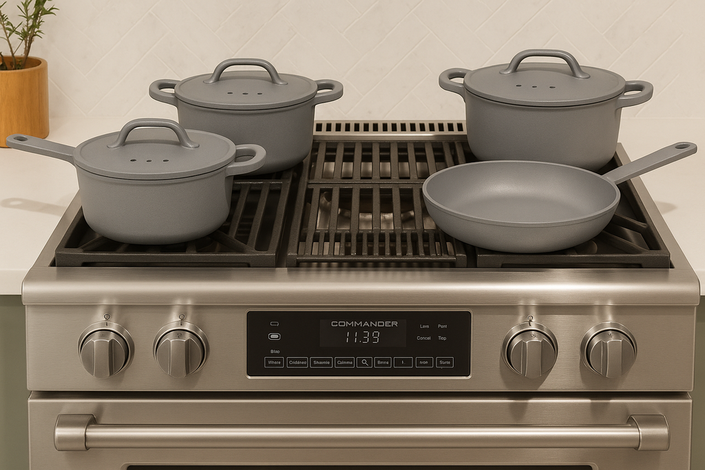 7-Piece Cast Aluminum Cookware Set with Lids