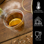 Caffè Italia Napoli Double Walled Coffee Glasses | Set of 6 Hot & Cold Cups