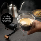 Caffè Italia Napoli Double Walled Coffee Glasses | Set of 6 Hot & Cold Cups