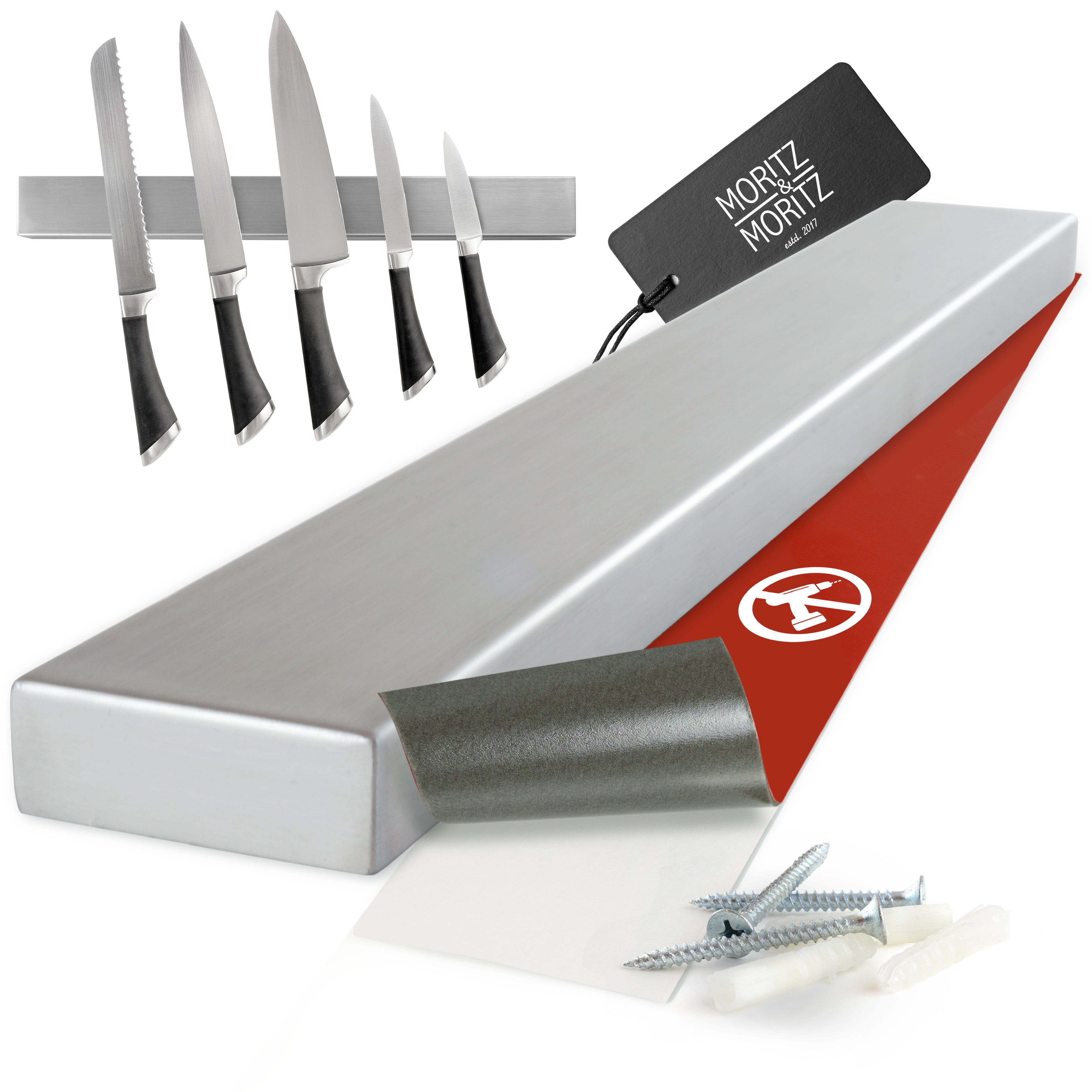 Stainless Steel Magnetic Wall Knife Holder (16 inches)