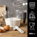 Measuring Cups & Spoons Set | 1L BPA-Free Plastic Kitchen Measuring Kit