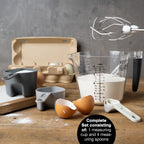 Measuring Cups & Spoons Set | 1L BPA-Free Plastic Kitchen Measuring Kit