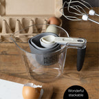 Measuring Cups & Spoons Set | 1L BPA-Free Plastic Kitchen Measuring Kit