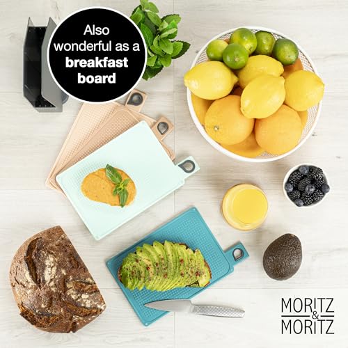 4-Piece Cutting Board Set with Stand (Mixed Colors)