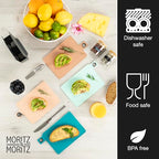 4-Piece Cutting Board Set with Stand (Mixed Colors)