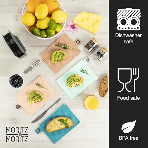 4-Piece Cutting Board Set with Stand (Mixed Colors)