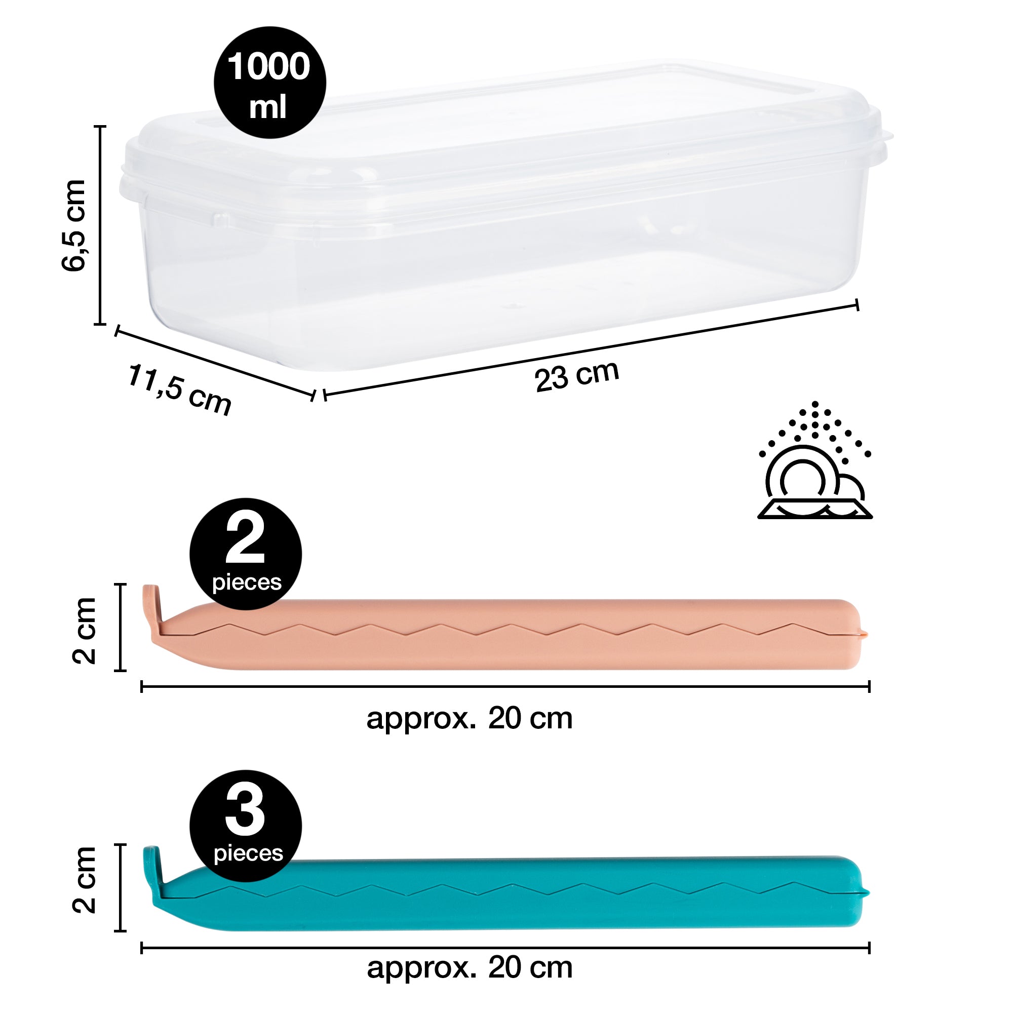5 Large Bag Clips with Clear Storage Box | Mixed Colors, BPA-Free & Reusable
