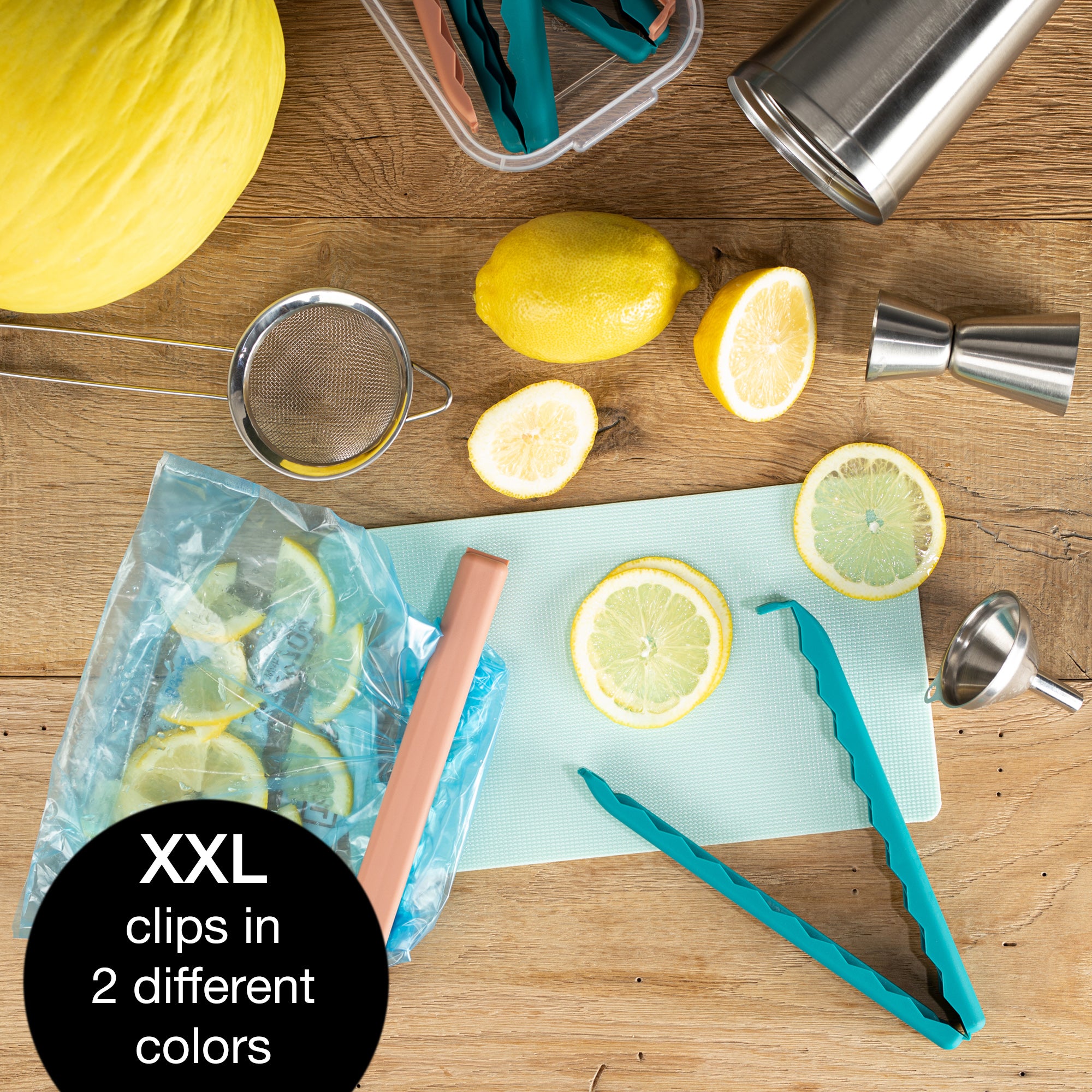 5 Large Bag Clips with Clear Storage Box | Mixed Colors, BPA-Free & Reusable