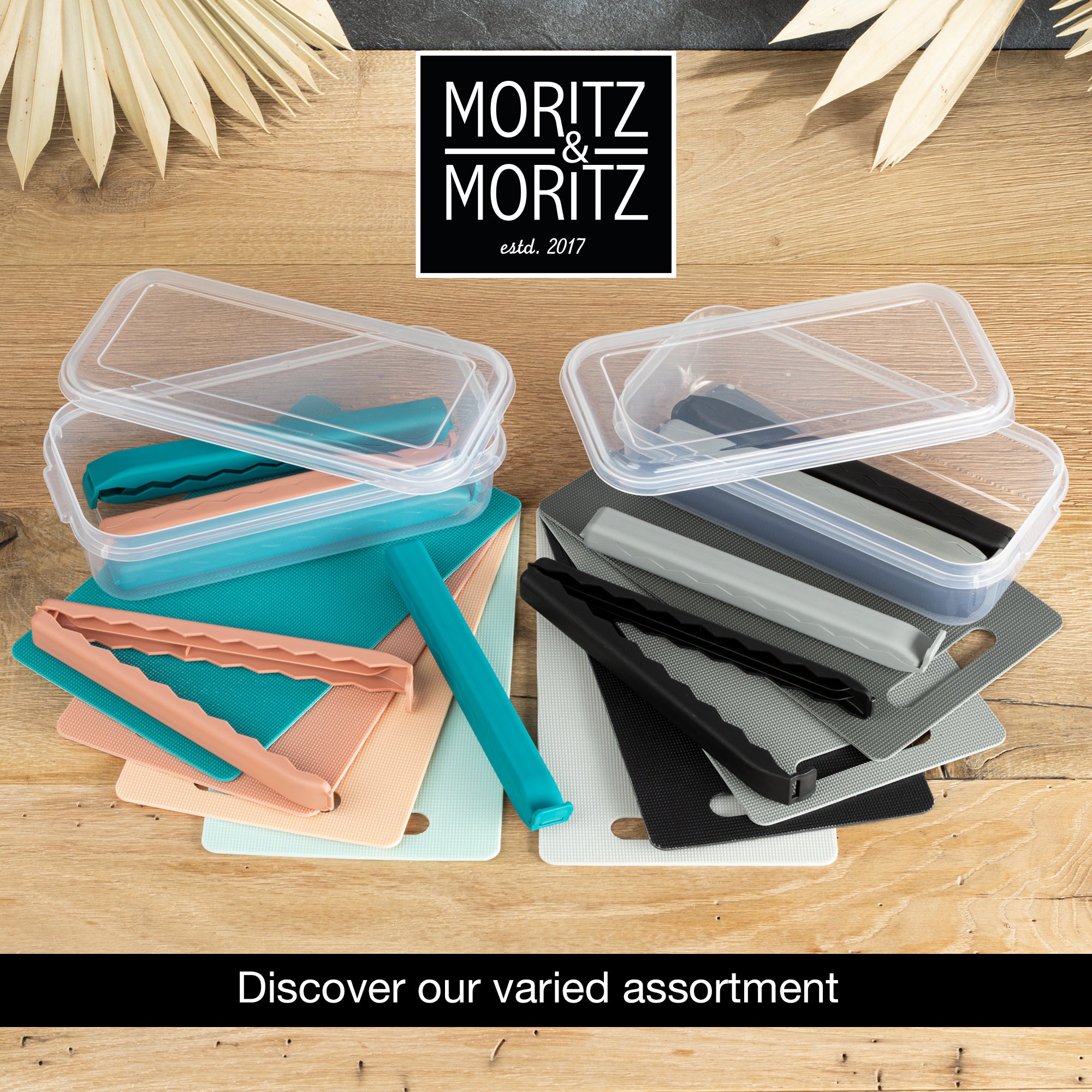5 Large Bag Clips with Clear Storage Box | Mixed Colors, BPA-Free & Reusable