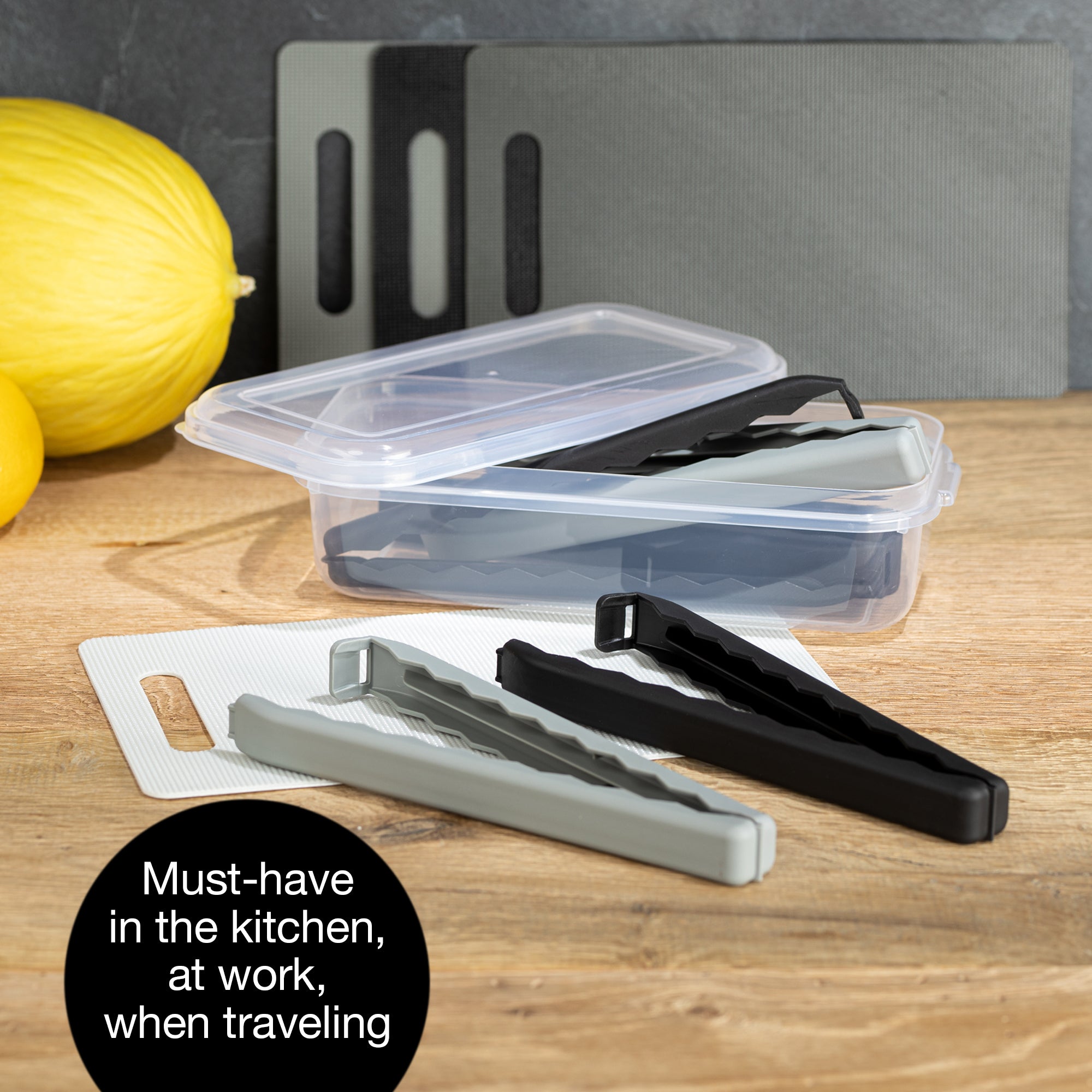 5 Large Bag Clips with Clear Storage Box | BPA-Free, Reusable & Hygienic
