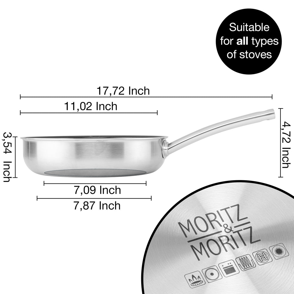 11" Stainless Steel Honeycomb Nonstick Pan – Durable, Scratch-Resistant Frying