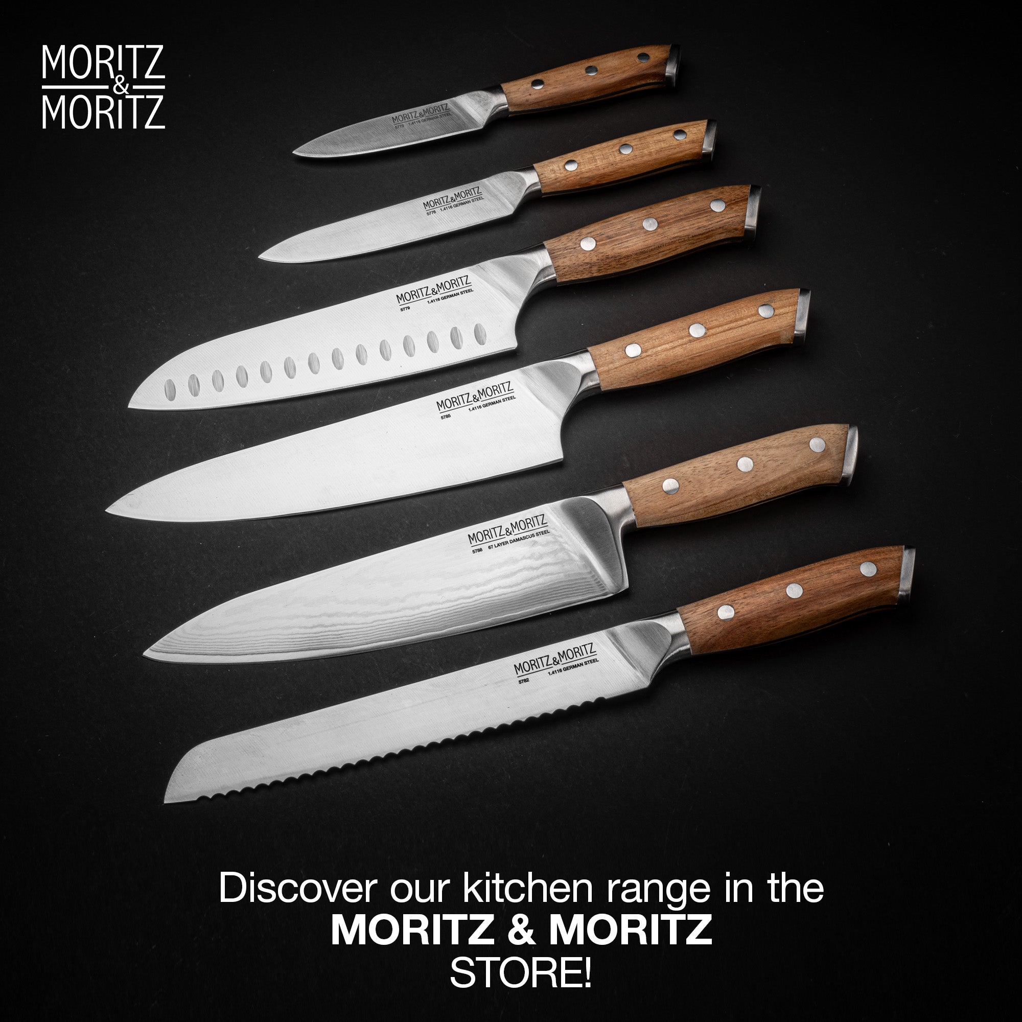 German Steel 8" Bread Knife | Sharp, Rust-Resistant with Acacia Wood Handle
