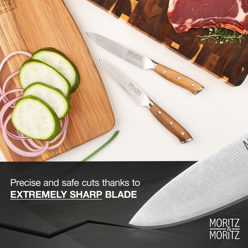German Steel 3.5" Vegetable Knife | Professional Sharp Multipurpose Kitchen Tool