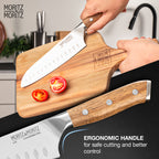 German Steel 7" Santoku Knife | Professional Sharp Multipurpose Kitchen Knife