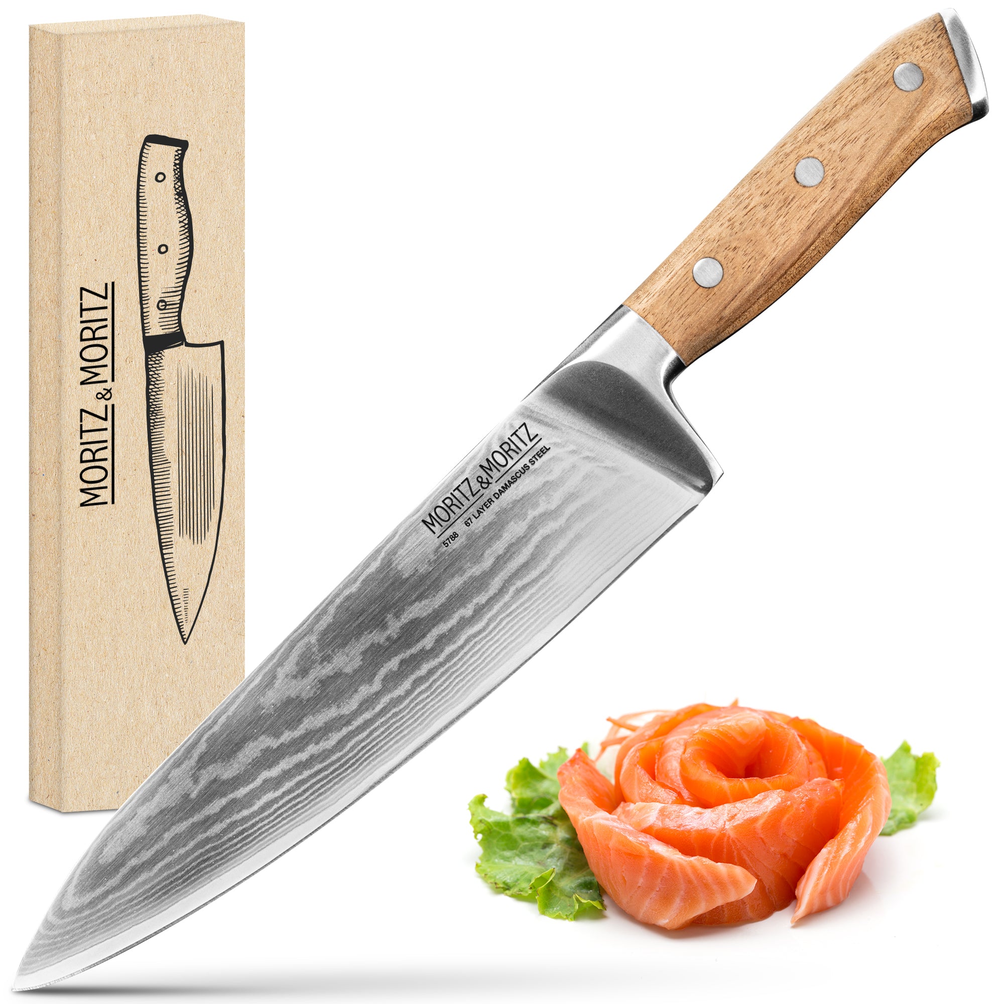 67-Layer Damascus Steel 8" Chef’s Knife | Professional Premium Kitchen Knife