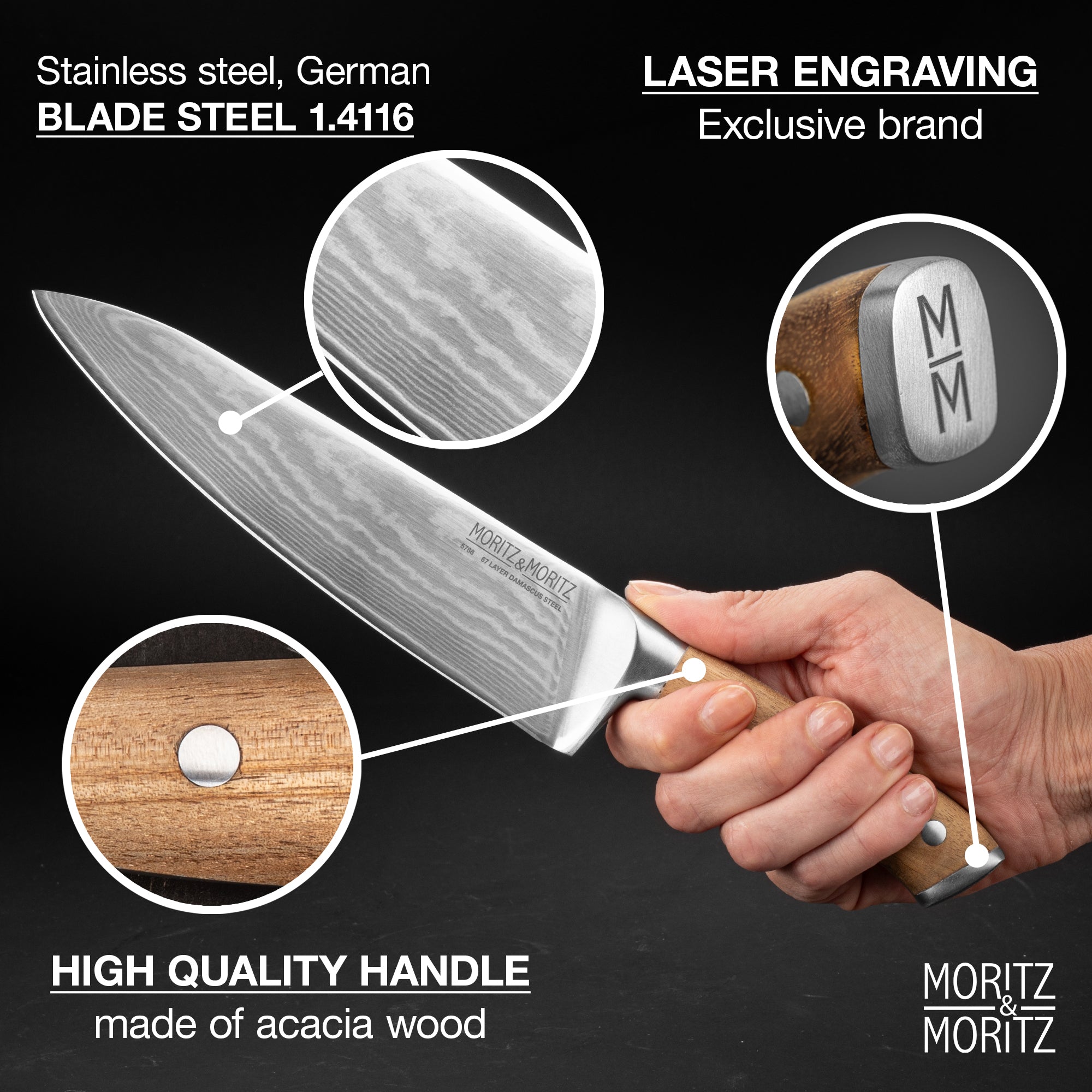 67-Layer Damascus Steel 8" Chef’s Knife | Professional Premium Kitchen Knife