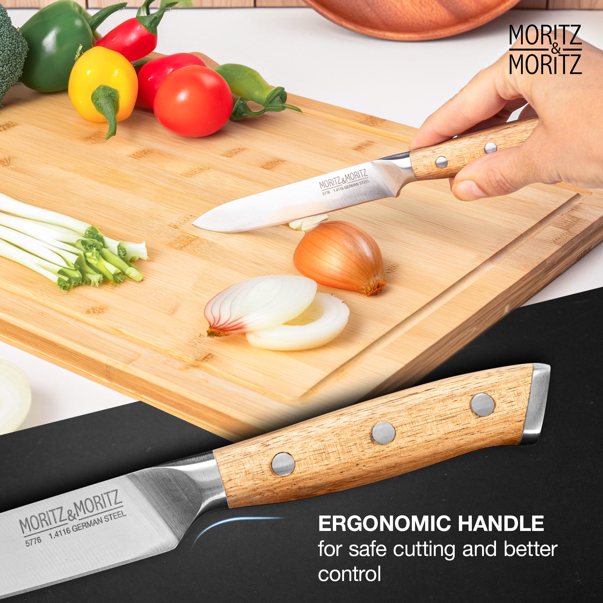 German Steel 5" Utility Knife | Professional Multipurpose Kitchen Knife