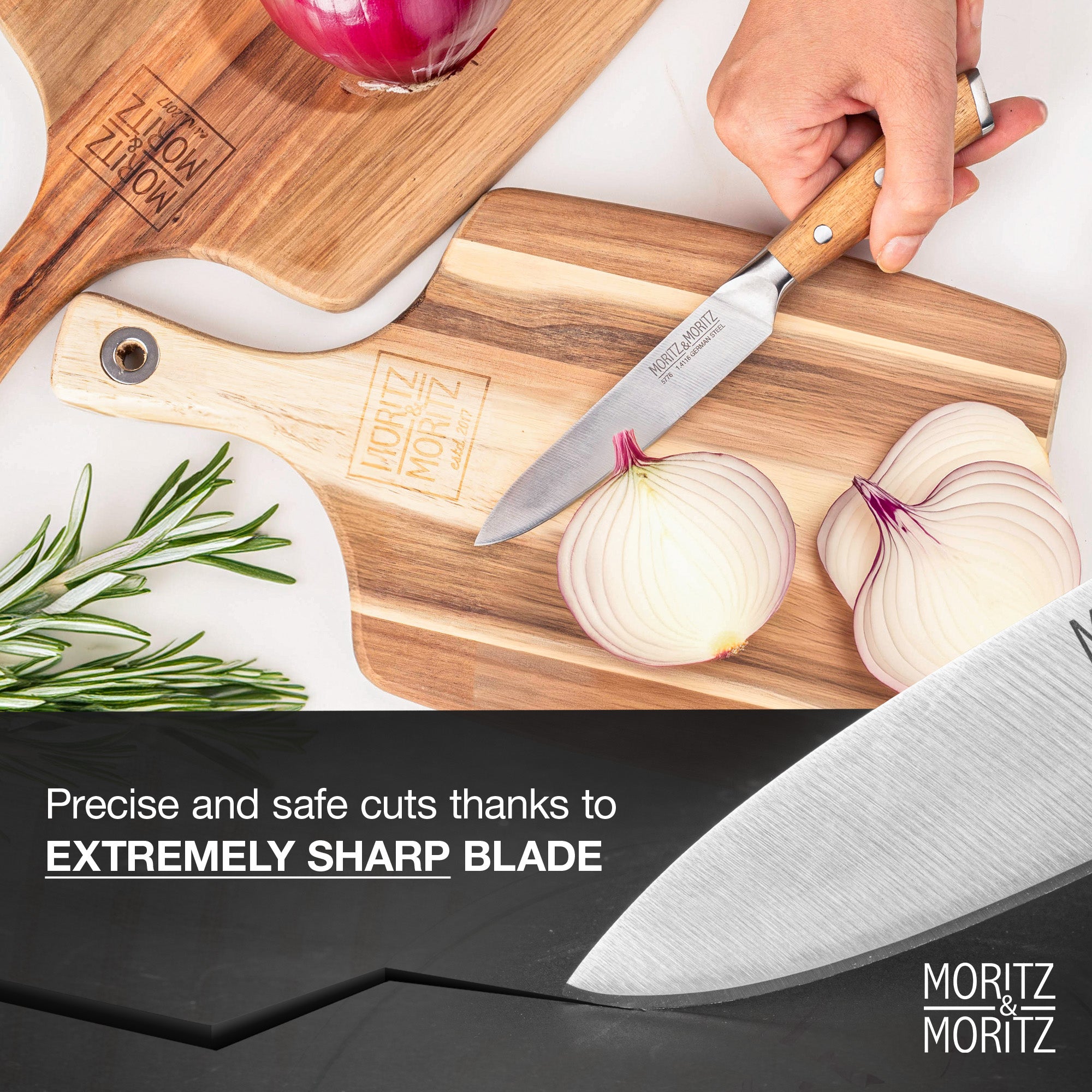 German Steel 5" Utility Knife | Professional Multipurpose Kitchen Knife
