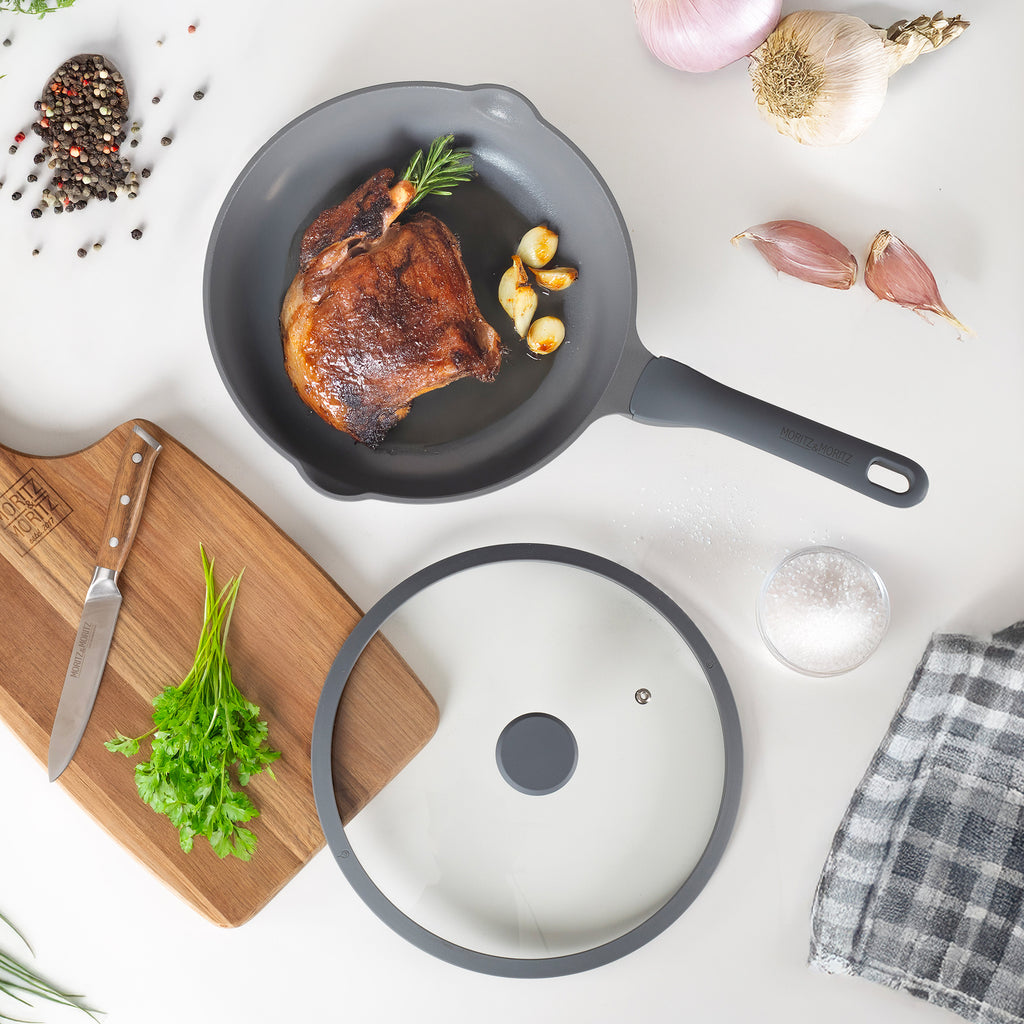 11-Inch Induction Frying Pan with Lid – Nonstick Skillet for All Stovetops