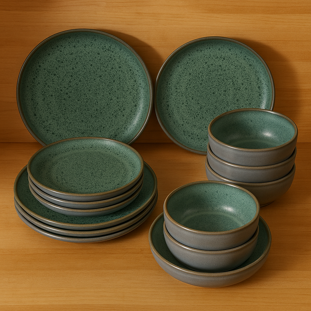 SOLID 12-Piece Stoneware Dinnerware Set