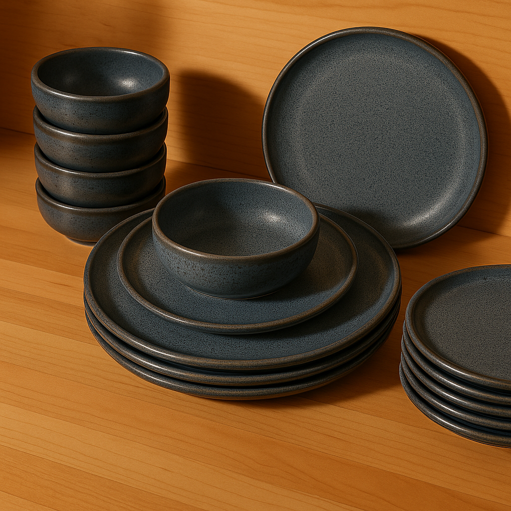 SOLID 12-Piece Stoneware Dinnerware Set