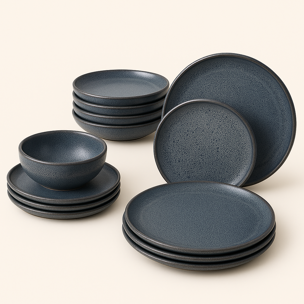 SOLID 12-Piece Stoneware Dinnerware Set