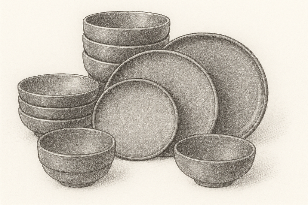 SOLID 12-Piece Stoneware Dinnerware Set
