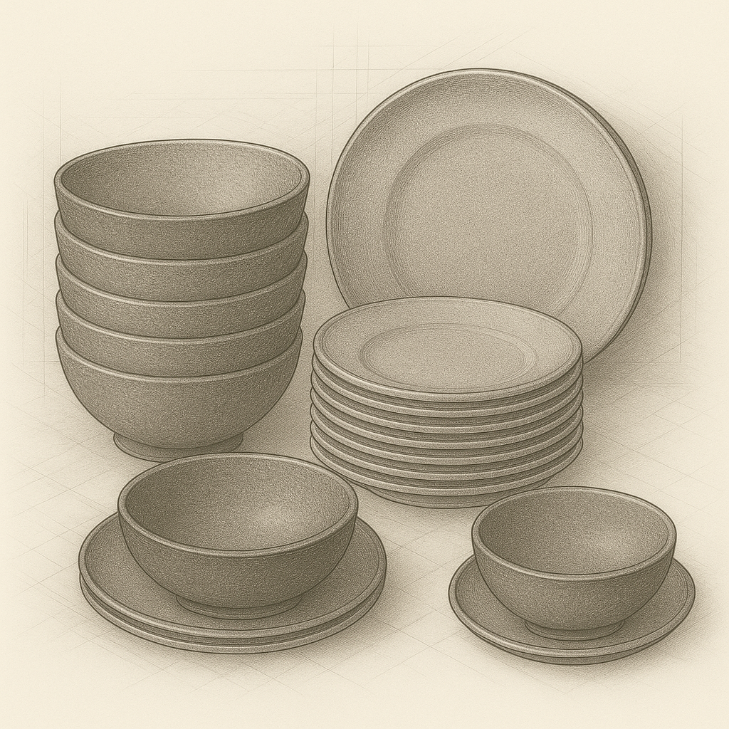 VIDA 12-Piece Porcelain Dinnerware Set