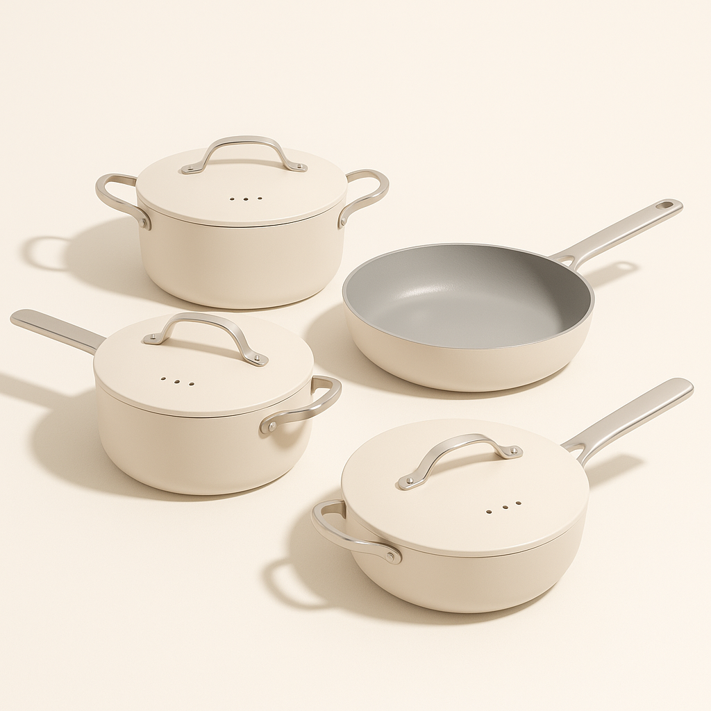7-Piece Cast Aluminum Cookware Set with Lids