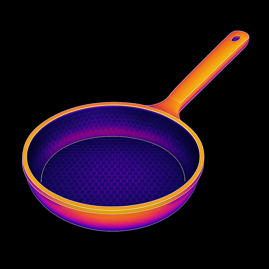 11" Stainless Steel Honeycomb Nonstick Pan – Durable, Scratch-Resistant Frying