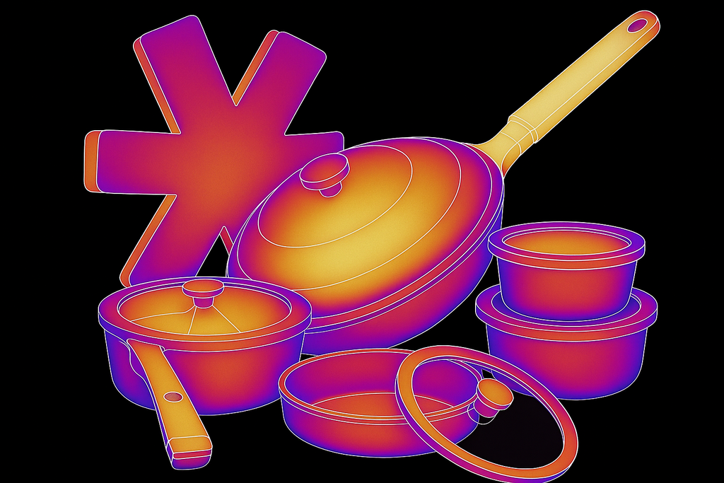 15-Piece Cast Aluminum Pot and Pan Set – Nonstick Cookware with Lids & Utensils