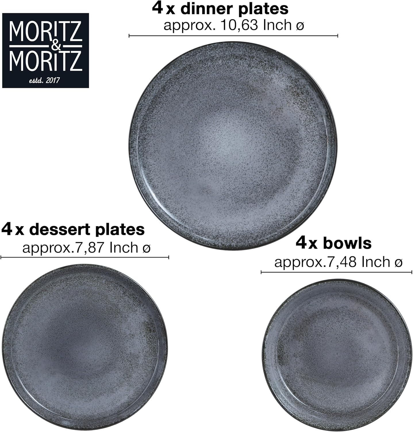 VIDA 12-piece Porcelain Dinnerware Set for 6