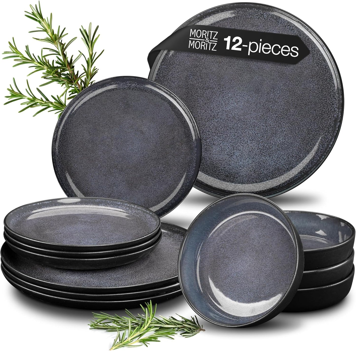 VIDA 12-piece Porcelain Dinnerware Set for 6