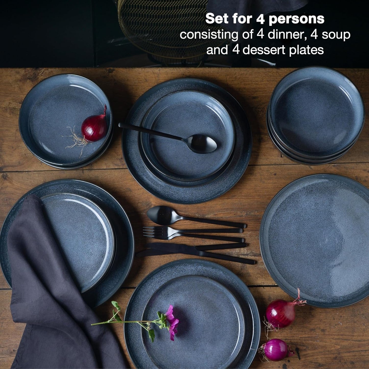 VIDA 12-piece Porcelain Dinnerware Set for 6